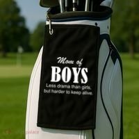 Mom Of Boys Golf Towel thumb 2