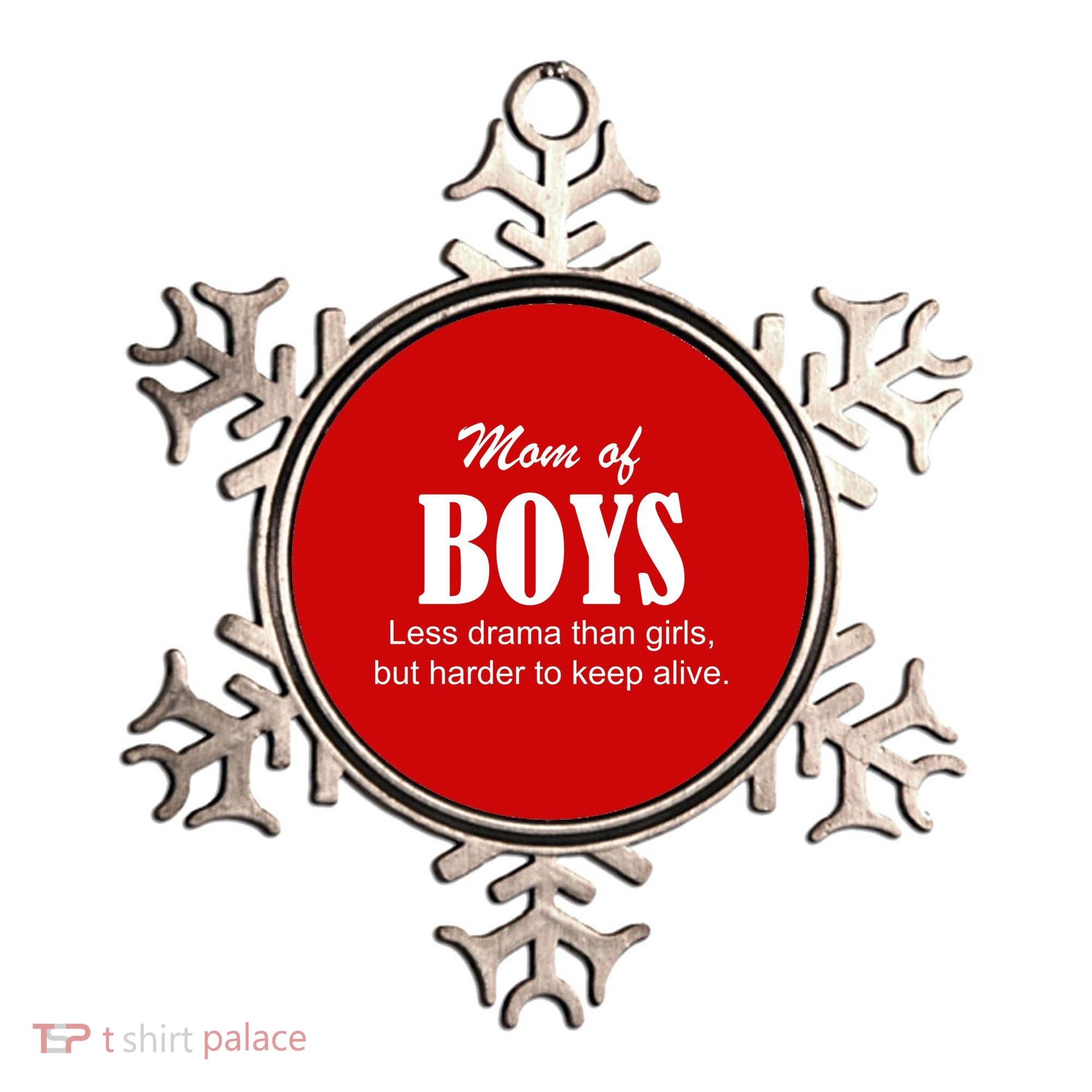 Mom Of Boys Ornament