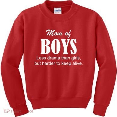 Mom Of Boys Kids Sweatshirt
