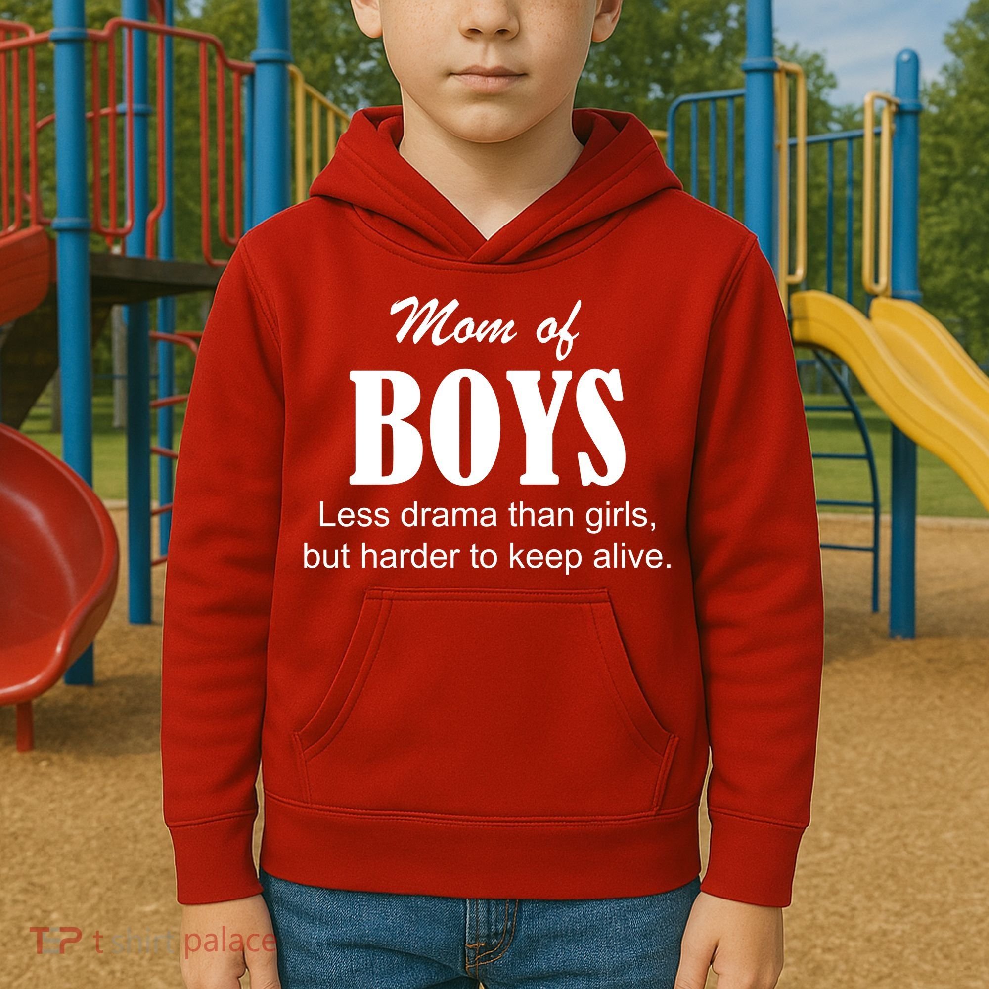 Mom Of Boys Kids Hoodie