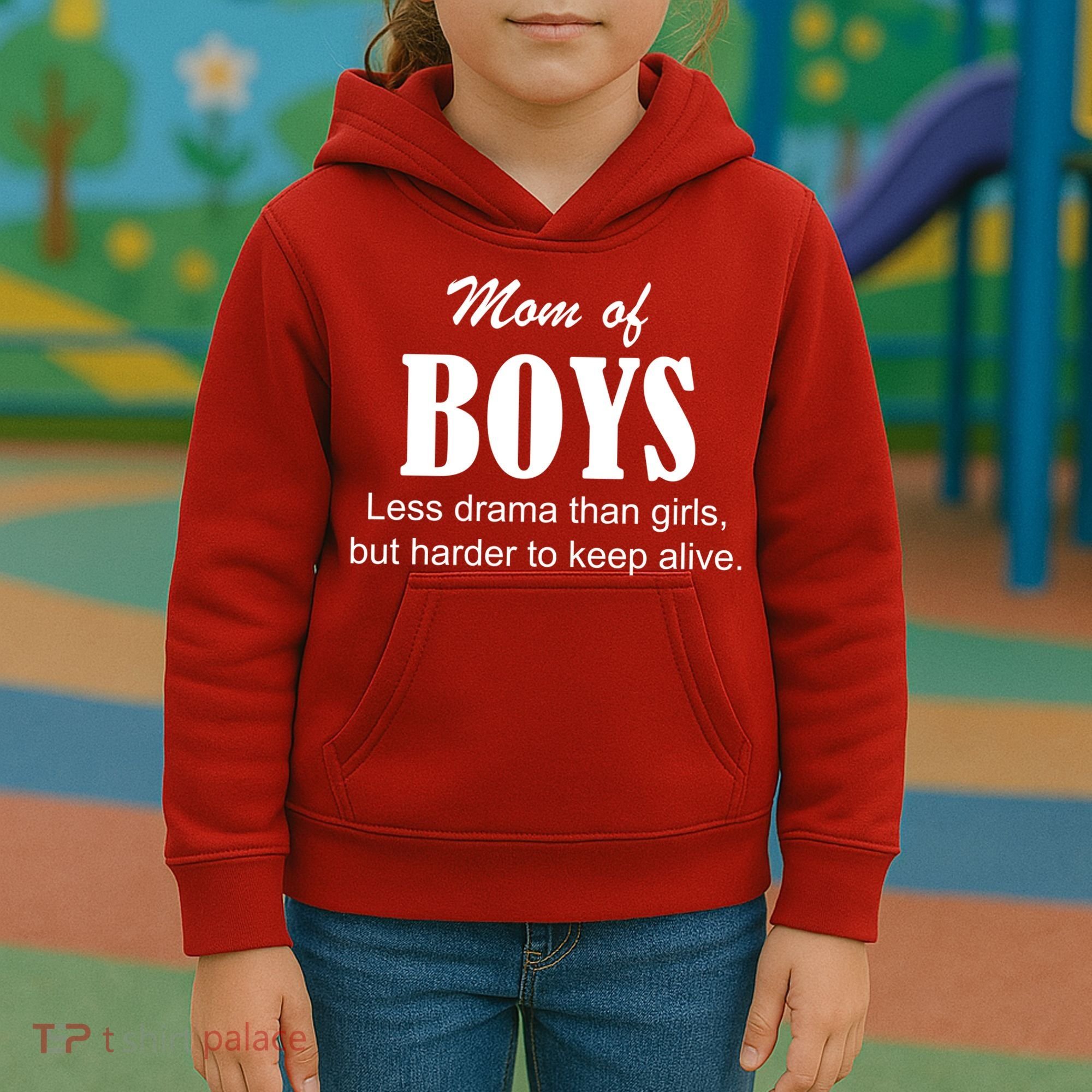 Mom Of Boys Kids Hoodie