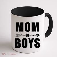 Mom of Boys Cute Mother's Day Coffee Mug thumb 1