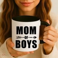 Mom of Boys Cute Mother's Day Coffee Mug thumb 3