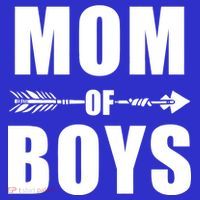 Mom of Boys Cute Mother's Day Button thumb 1