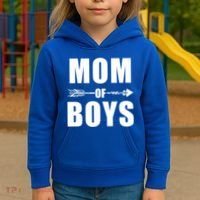 Mom of Boys Cute Mother's Day Kids Hoodie thumb 3