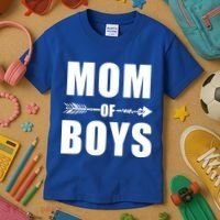 Mom of Boys Cute Mother's Day Kids T-Shirt thumb 3