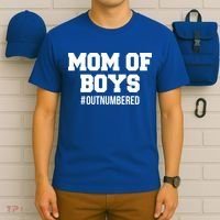 Mom of Boys Hashtag Out Numbered T-Shirt thumb 6