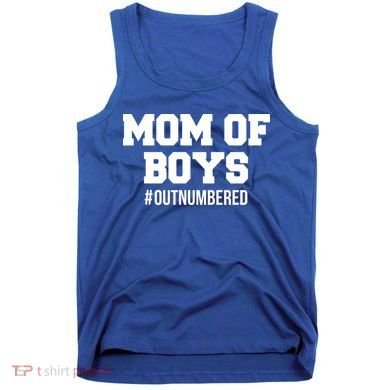 Mom of Boys Hashtag Out Numbered Tank Top