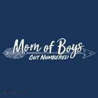 Mom Of Boys Outnumbered  T-Shirt thumb 7