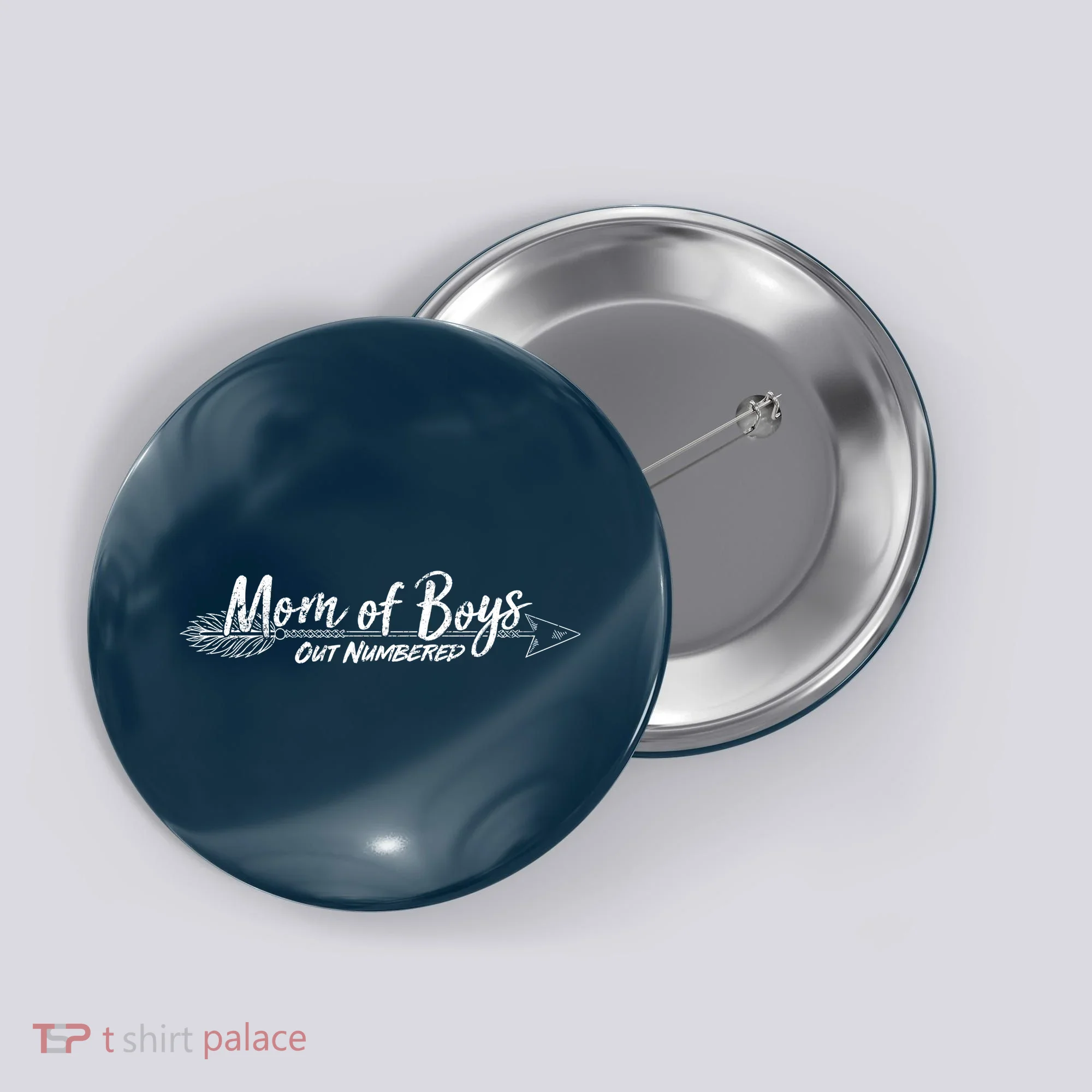 Mom Of Boys Outnumbered  Button