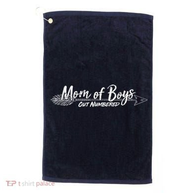 Mom Of Boys Outnumbered  Golf Towel