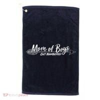 Mom Of Boys Outnumbered  Golf Towel thumb 0