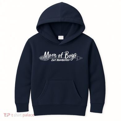 Mom Of Boys Outnumbered  Kids Hoodie