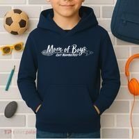 Mom Of Boys Outnumbered  Kids Hoodie thumb 2