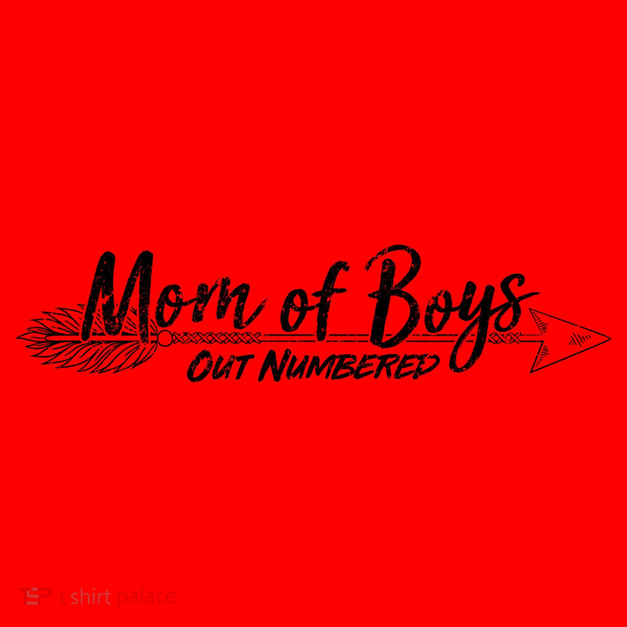 Mom Of Boys Outnumbered  Santa Hat