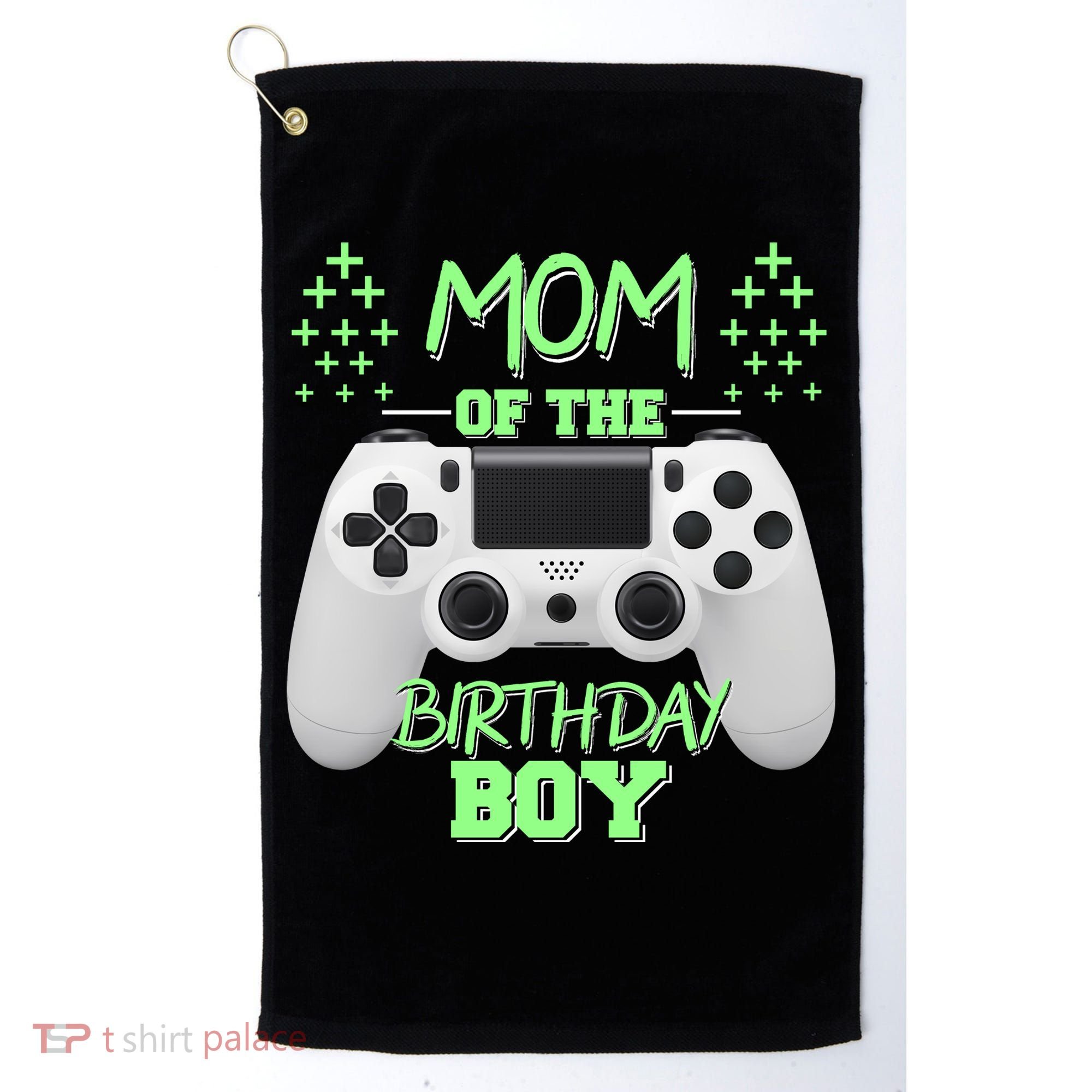 Mom Of The Birthday Boy Golf Towel