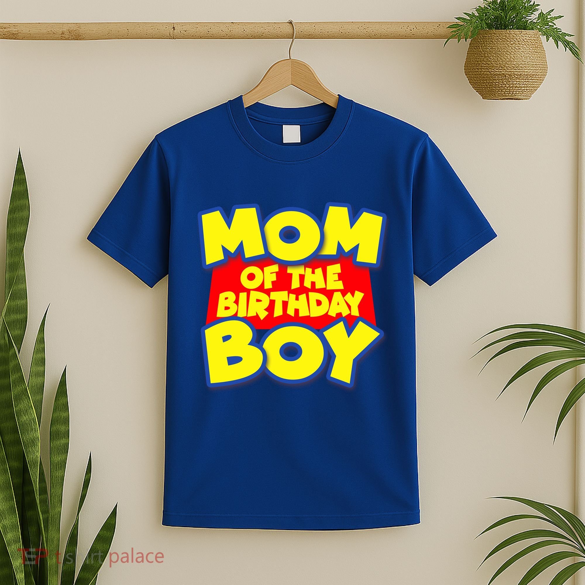 Mom of the Birthday Boy Spoof Toy Logo T-Shirt