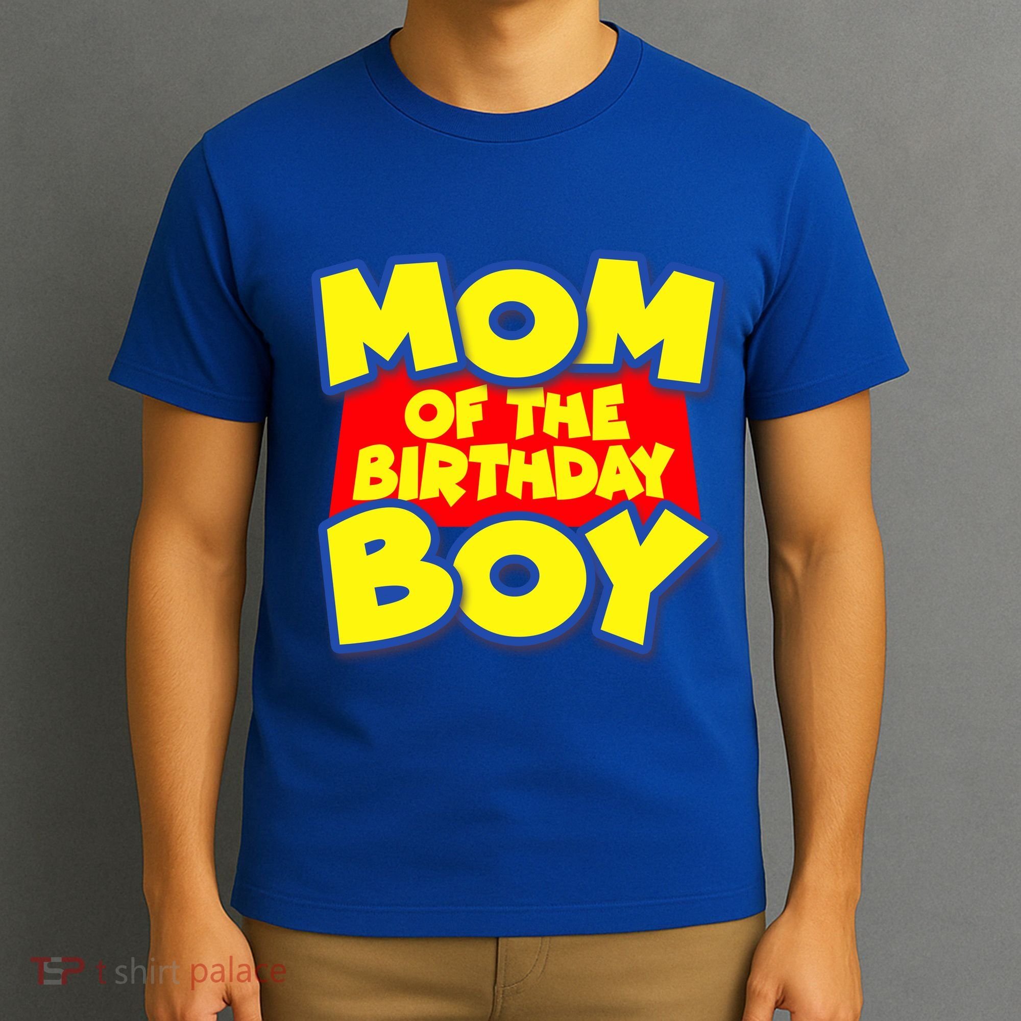Mom of the Birthday Boy Spoof Toy Logo T-Shirt