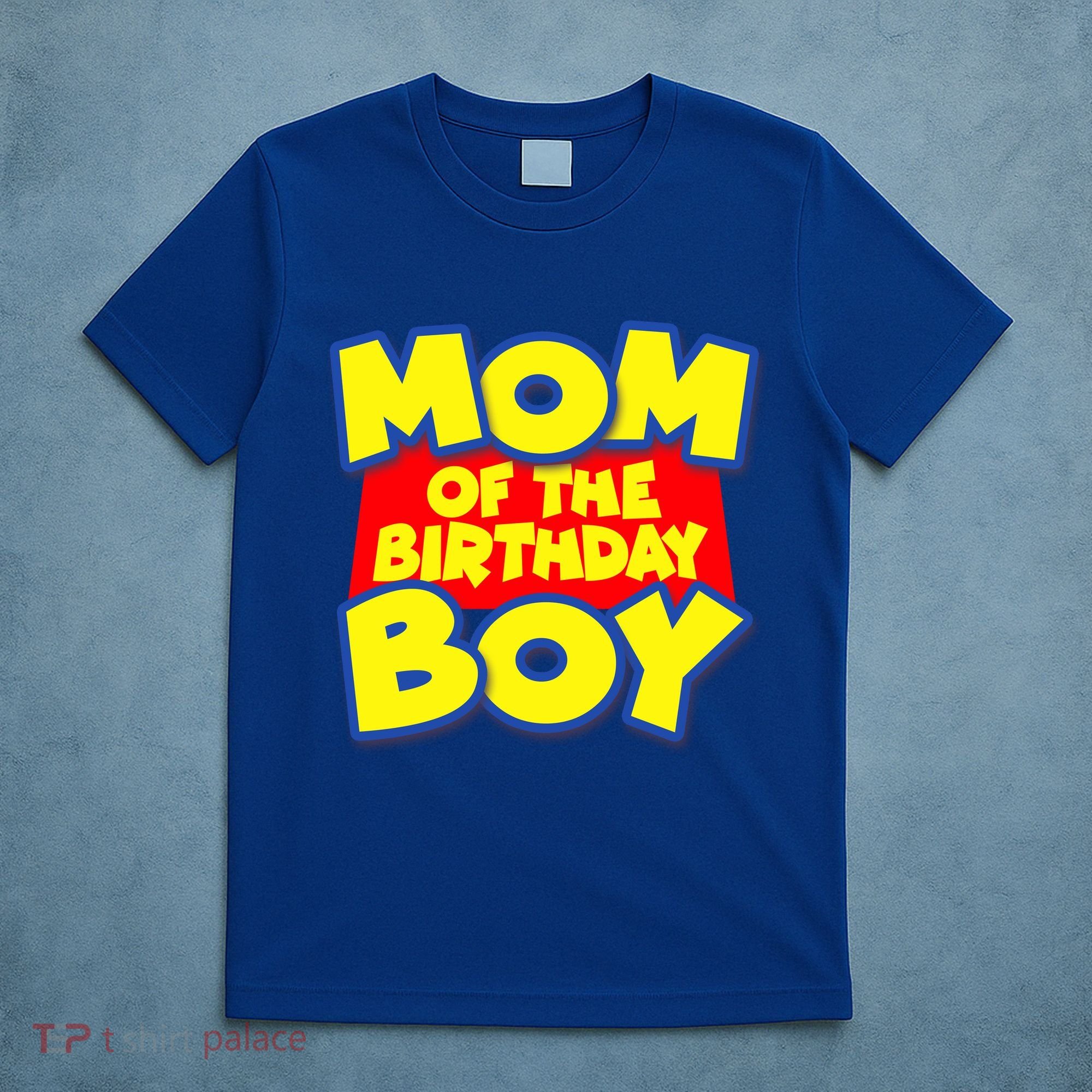 Mom of the Birthday Boy Spoof Toy Logo T-Shirt