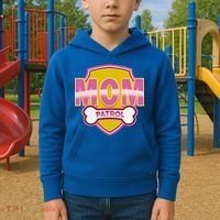 Mom Patrol Dog Mom Kids Hoodie thumb 2