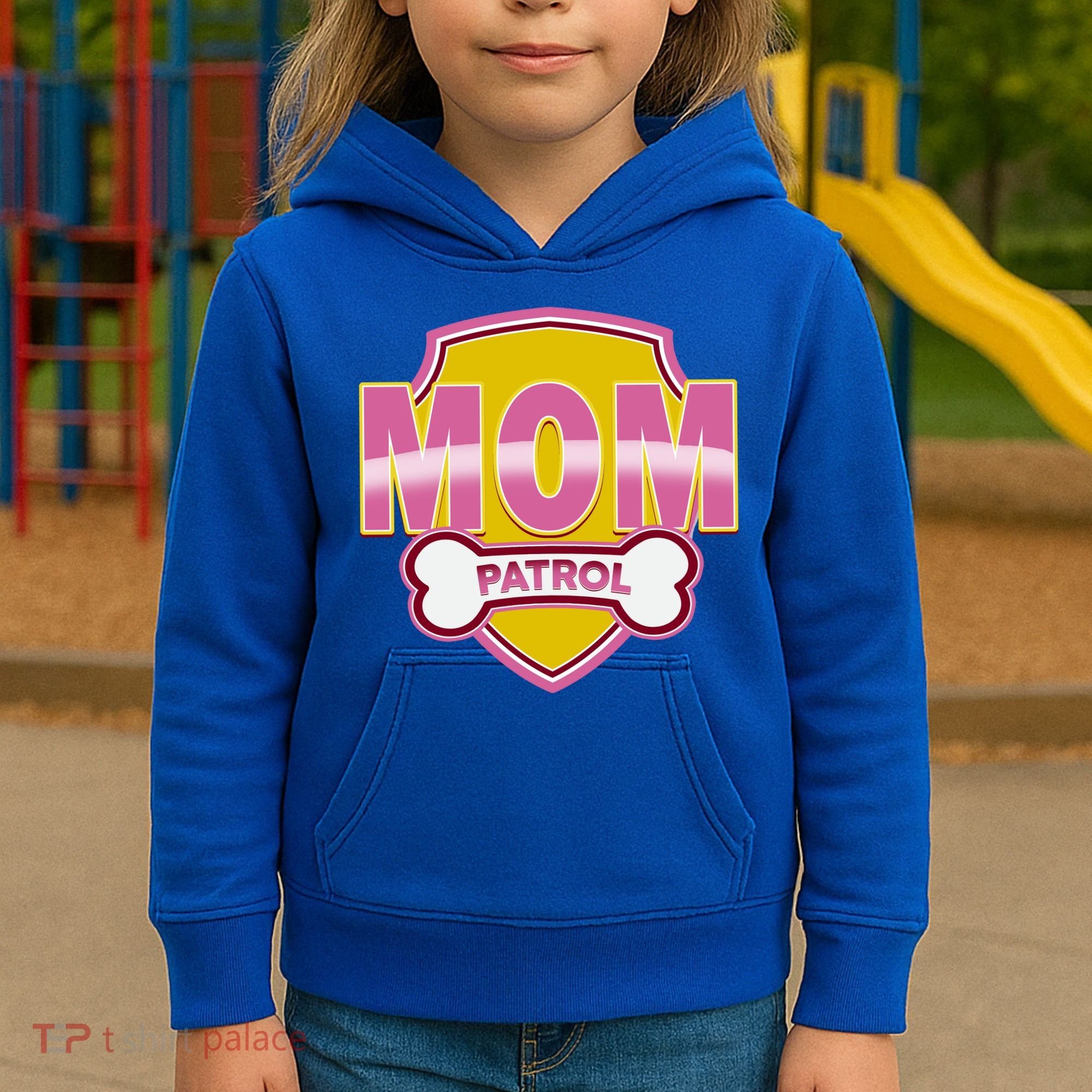 Mom Patrol Dog Mom Kids Hoodie