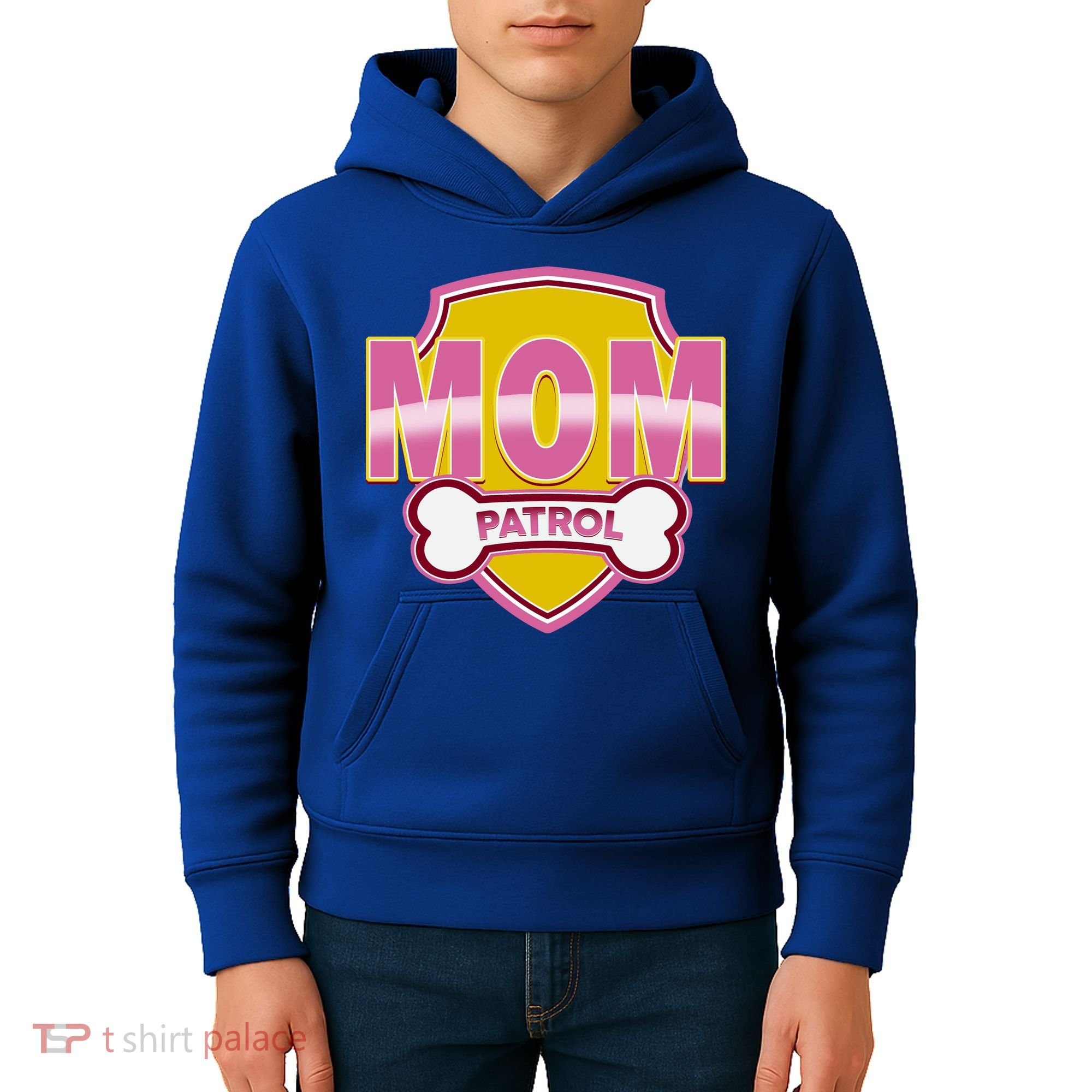 Mom Patrol Dog Mom Kids Hoodie