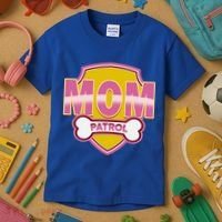 Mom Patrol Dog Mom Kids T-Shirt thumb 3