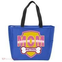 Mom Patrol Dog Mom Tote Bag thumb 0