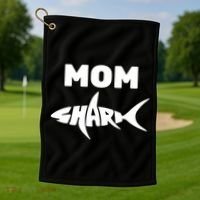 Mom Shark Golf Towel thumb 1