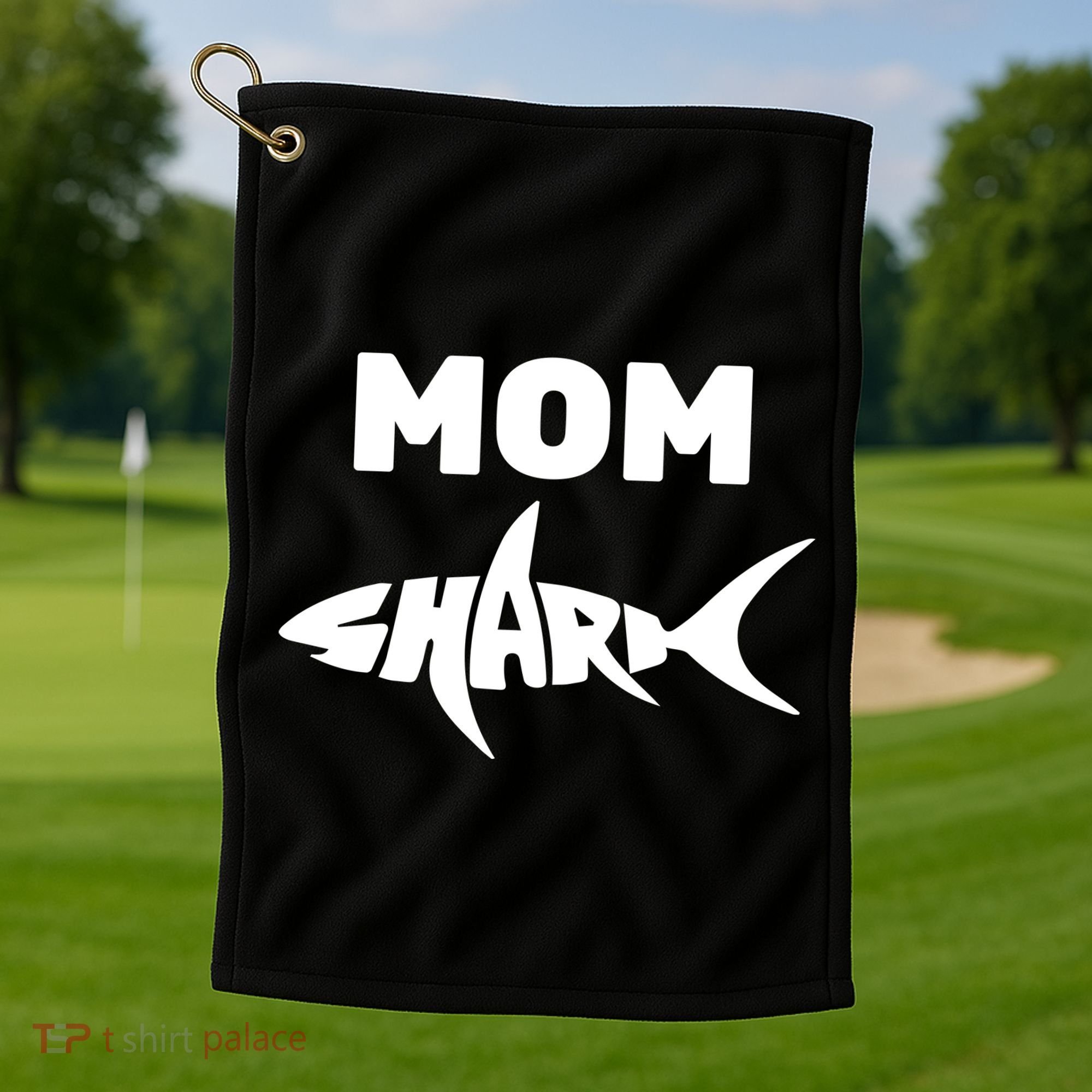 Mom Shark Golf Towel