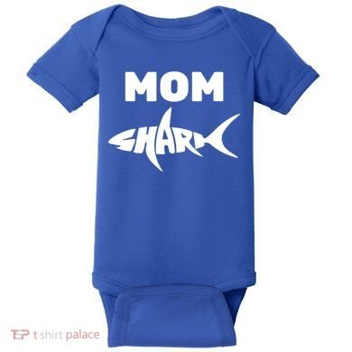 Mom Shark Baby Bodysuit