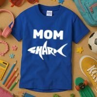 Mom Shark Kids T-Shirt thumb 3