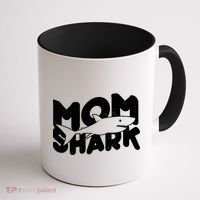 Mom Shark Funny Cute Coffee Mug thumb 1