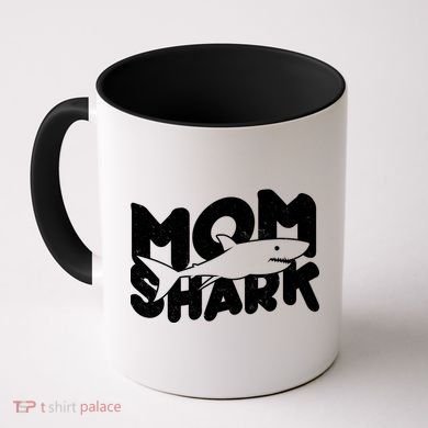 Mom Shark Funny Cute Coffee Mug