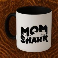 Mom Shark Funny Cute Coffee Mug thumb 2