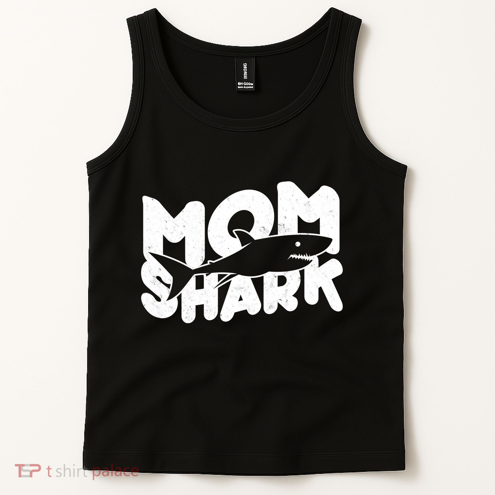 Mom Shark Funny Cute Tank Top