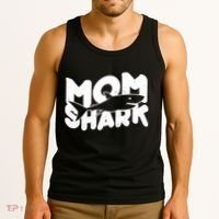Mom Shark Funny Cute Tank Top thumb 3