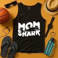 Mom Shark Funny Cute Tank Top thumb 4