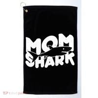Mom Shark Funny Cute Golf Towel thumb 0