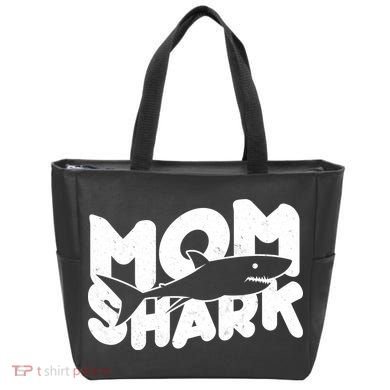Mom Shark Funny Cute Tote Bag