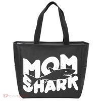 Mom Shark Funny Cute Tote Bag thumb 0