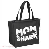 Mom Shark Funny Cute Tote Bag thumb 2