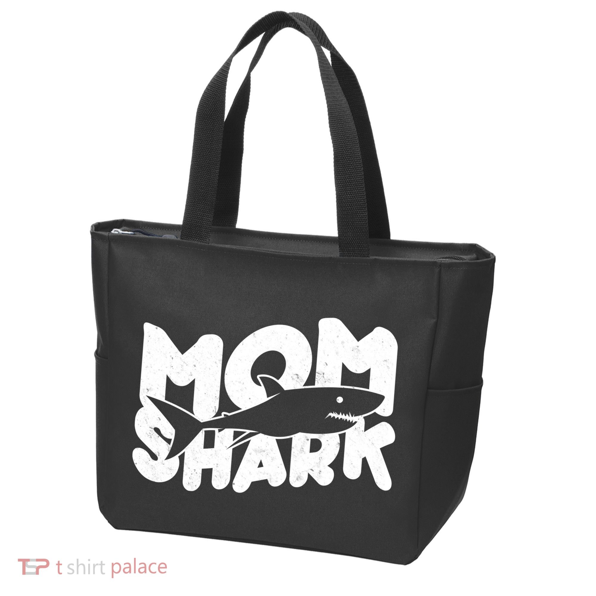 Mom Shark Funny Cute Tote Bag