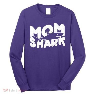 Mom Shark Funny Cute Long Sleeve Shirt
