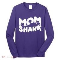 Mom Shark Funny Cute Long Sleeve Shirt thumb 0