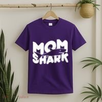 Mom Shark Funny Cute T-Shirt thumb 2