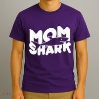 Mom Shark Funny Cute T-Shirt thumb 3