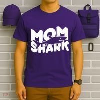 Mom Shark Funny Cute T-Shirt thumb 6