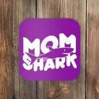 Mom Shark Funny Cute Coaster thumb 0