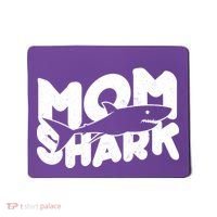 Mom Shark Funny Cute Mousepad thumb 0